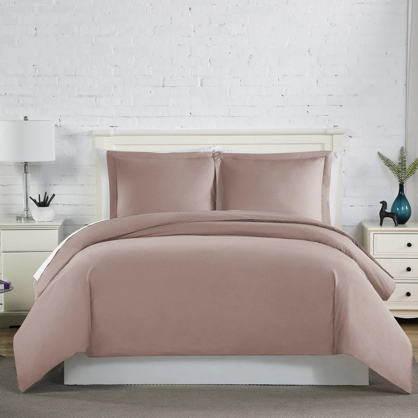 Luxe Microfiber Duvet Set, Mauve