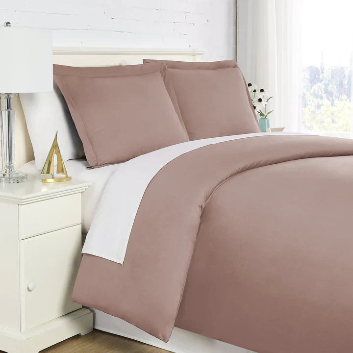 Luxe Microfiber Duvet Set, Mauve