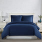 Luxe Microfiber Duvet Set, Navy Blue