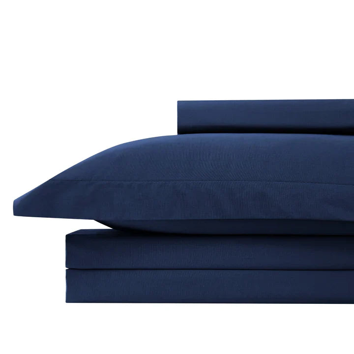 Luxe Microfiber Duvet Set, Navy Blue