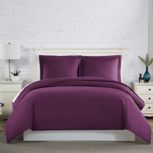 Luxe Microfiber Duvet Set, Purple