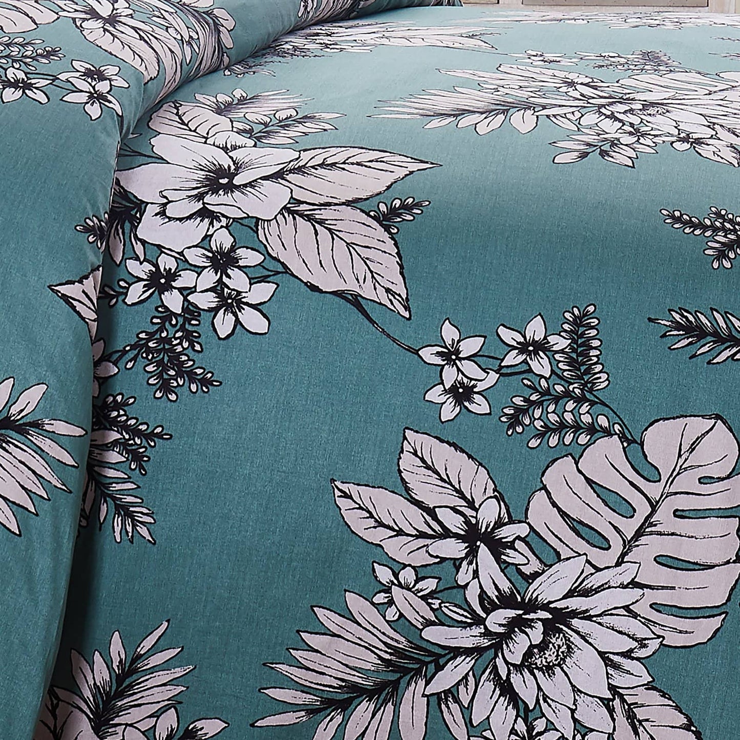 Flourish Duvet Cover Set, Green