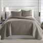 Small Squares Classic Quilt Set, Dark Taupe