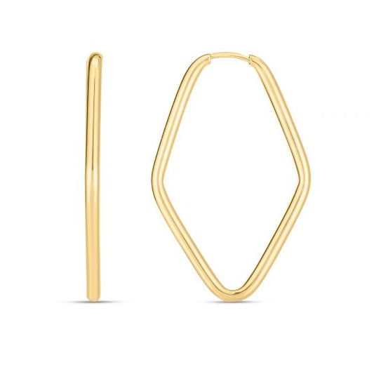 14K Endless Marquis Hoops