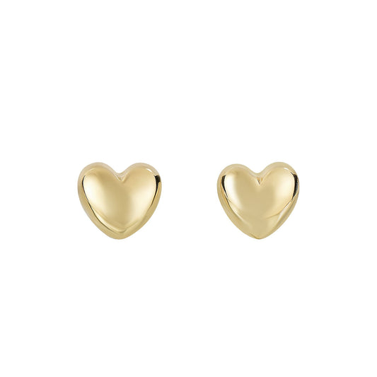 14K Small Heart Earrings