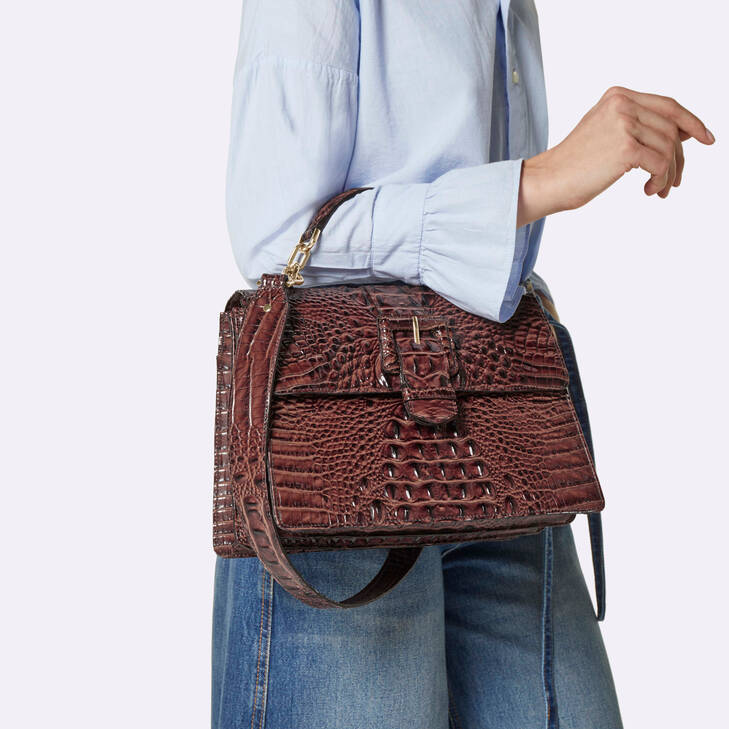 Brahmin Melbourne Collection Hallie Satchel, Parakeet