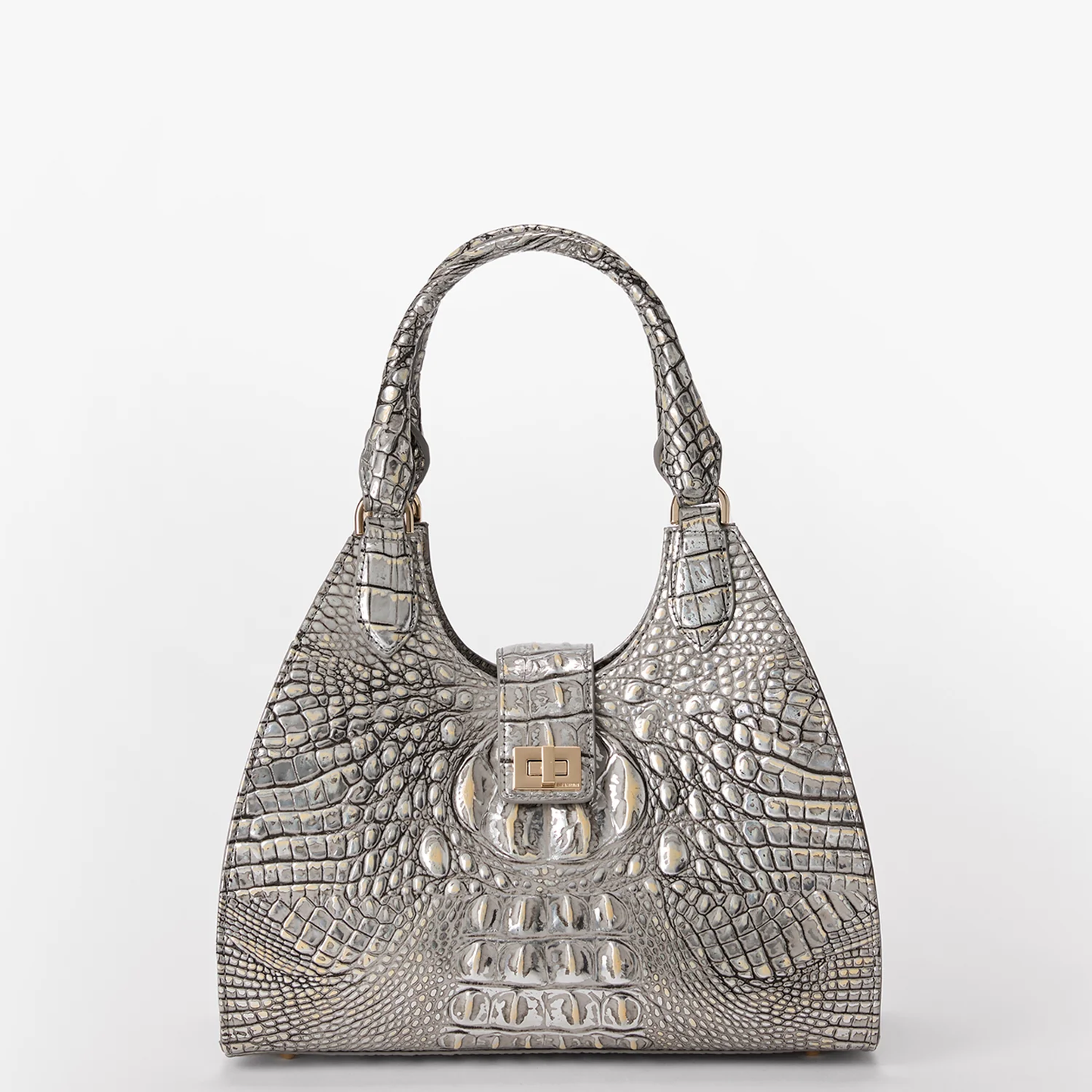 Brahmin Melbourne Collection Adrian Shoulder Bag, Chrome