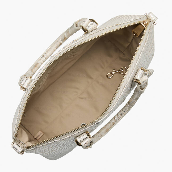 Brahmin Melbourne Collection Duxbury Satchel, Ivory Dream