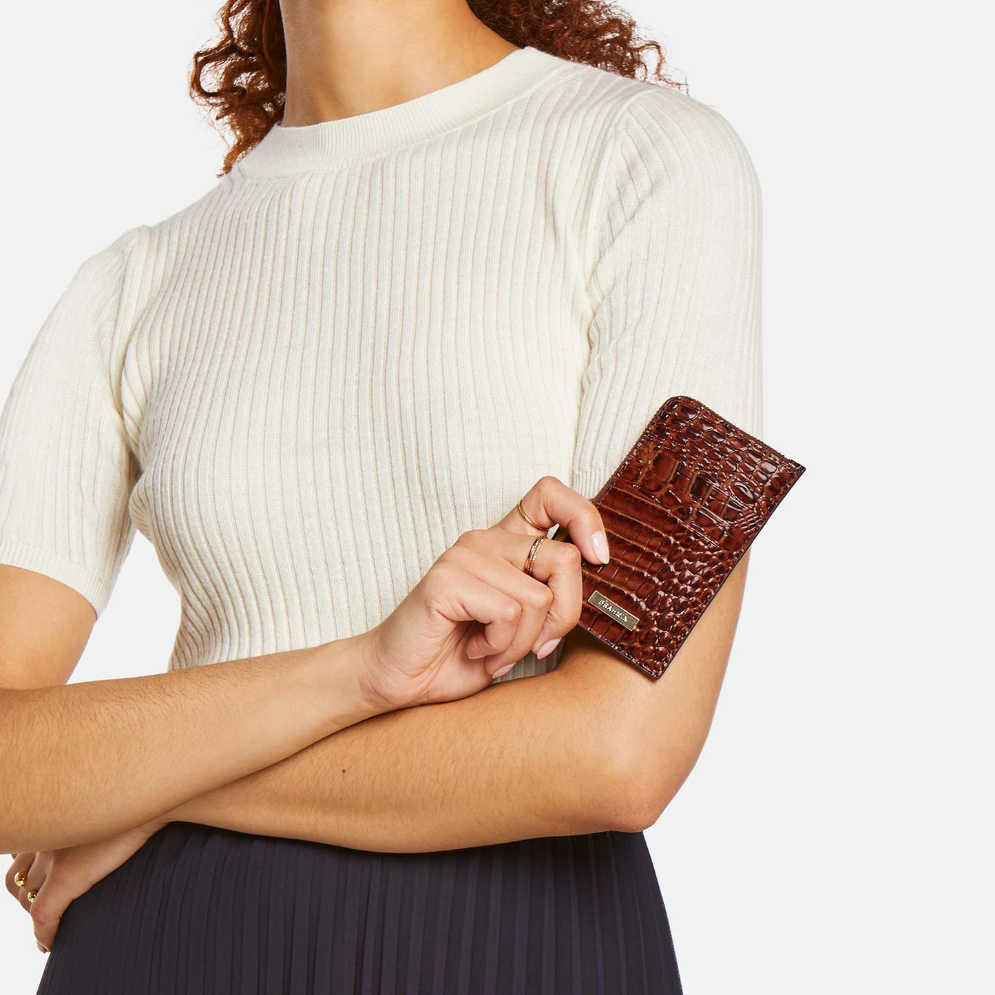 Brahmin Melbourne Collection Lennon Wallet, Rose Gold