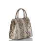 Brahmin Exotic Collection Small Caroline Satchel, Beige Sandcastle