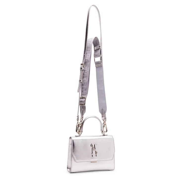 Steve Madden Lattuca Top Handle Crossbody, Silver