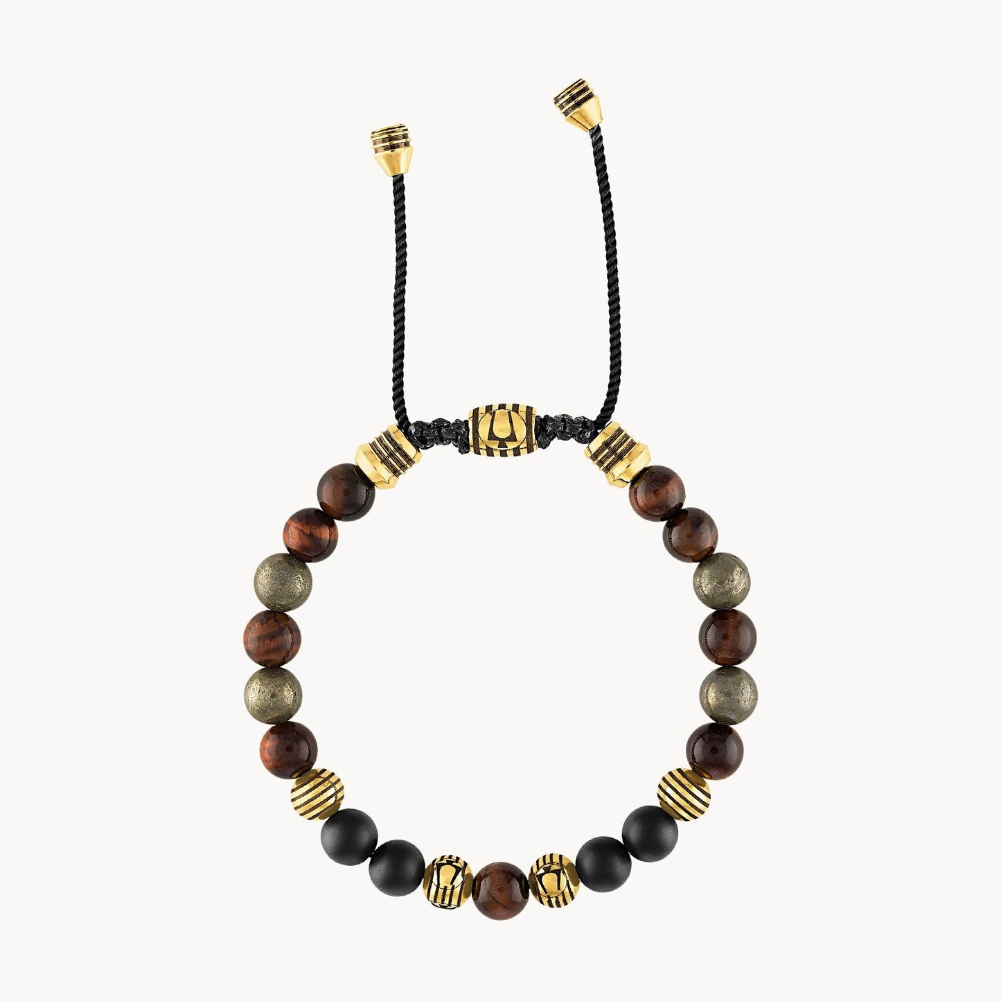 Bulova Red Tiger's Eye Bolo Bracelet